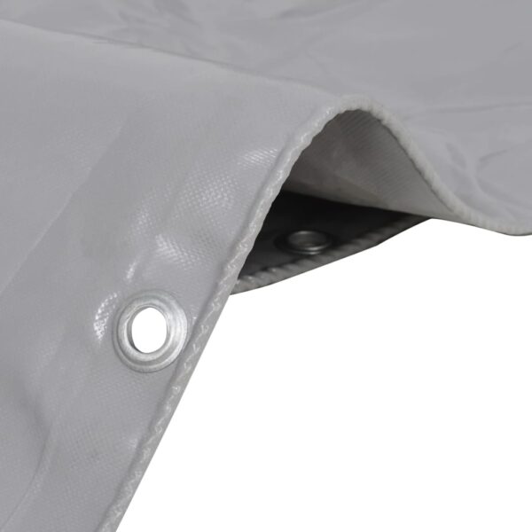 vidaXL Tarpaulin 650 g/m² 6x8 m Grey - Image 2