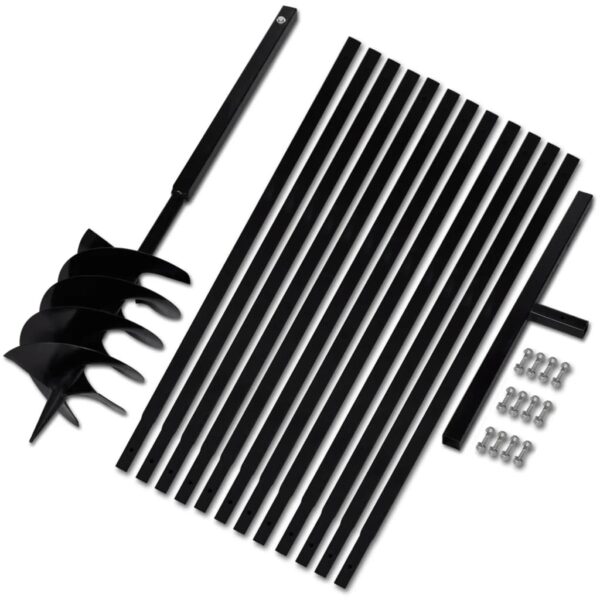 Ground Drill with Handle 200 mm with Extension Tube 13 m Steel - Image 1