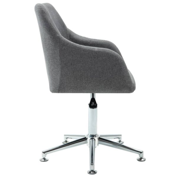 vidaXL Swivel Office Chair Light Grey Fabric - Image 3