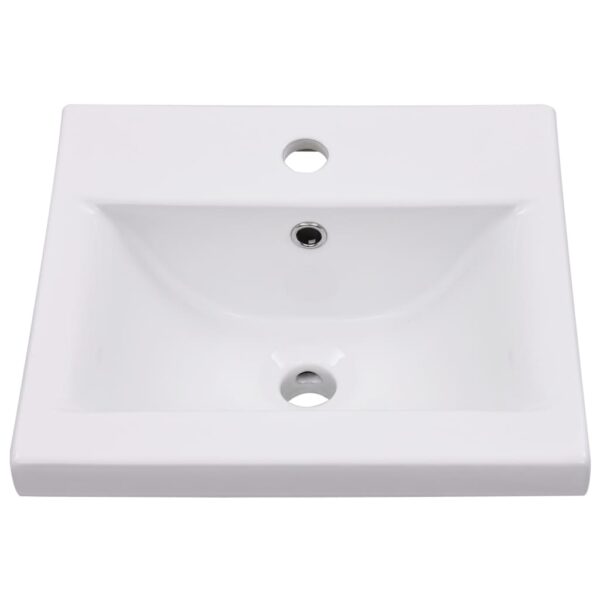 vidaXL Built-in Basin 42x39x18 cm Ceramic White - Image 3