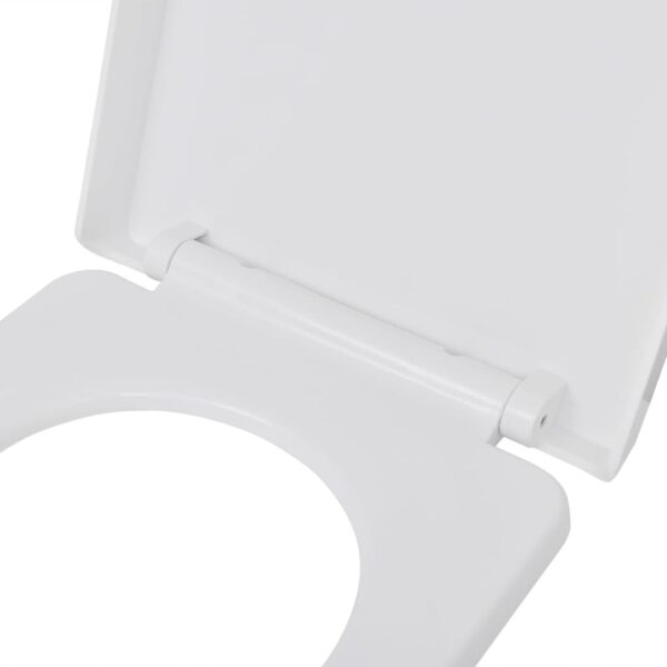 vidaXL Soft-close Toilet Seat with Quick-release Design White Square - Image 5