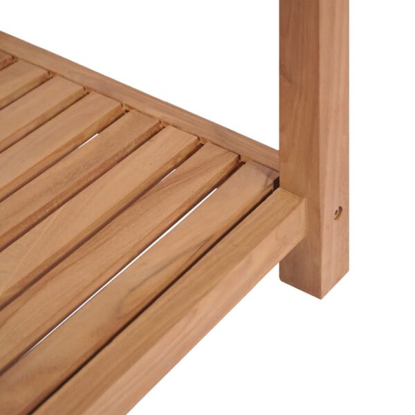 vidaXL 4-Tier Bathroom Storage Rack Solid Teak 42x42x165 cm - Image 6