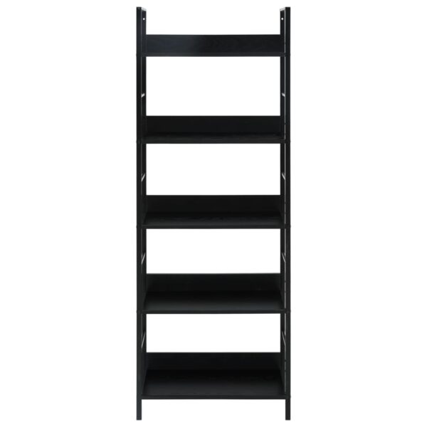 vidaXL 5-Layer Book Shelf Black 60x27.6x158.5 cm Engineered Wood - Image 4