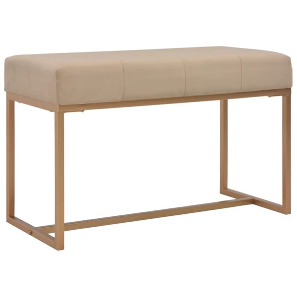 vidaXL Bench 80 cm Beige Velvet - Image 1