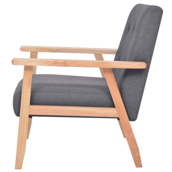 vidaXL Armchair Dark Grey Fabric - Image 3