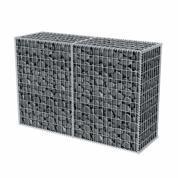 vidaXL Gabion Basket Galvanised Steel 150x50x100 cm - Image 3