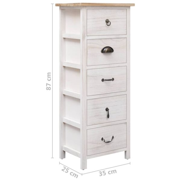 vidaXL Side Cabinet 35x25x87 cm Paulownia Wood - Image 8