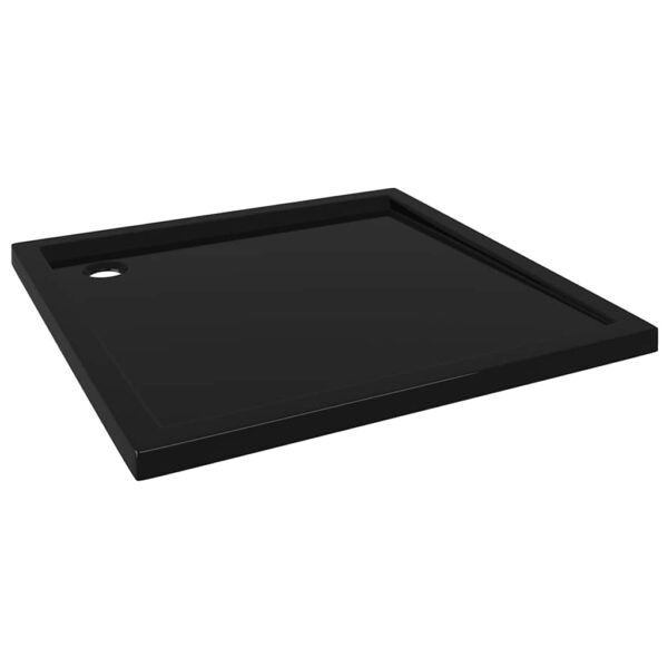 vidaXL Square ABS Shower Base Tray Black 90x90 cm - Image 2