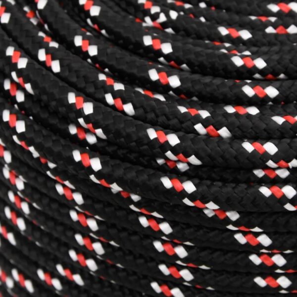 vidaXL Boat Rope Black 8 mm 50 m Polypropylene - Image 4