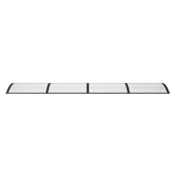 vidaXL Door Canopy Black 350x100 cm Polycarbonate - Image 4
