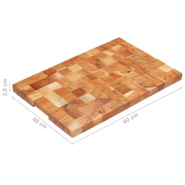 vidaXL Chopping Board 60x40x3.8 cm Solid Acacia Wood - Image 7