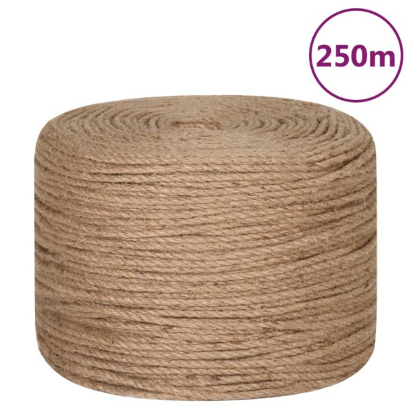 vidaXL Jute Rope 250 m Long 8 mm Thick - Image 2