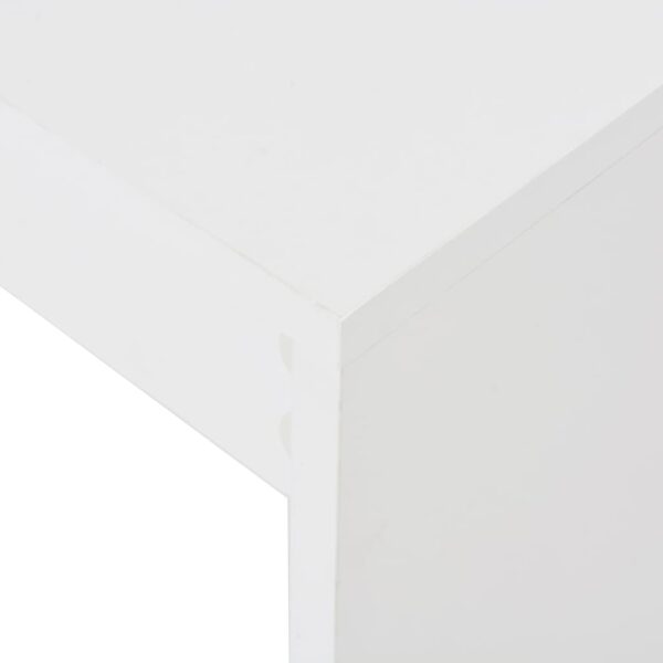 vidaXL Bar Table with Shelf White 110x50x103 cm - Image 5
