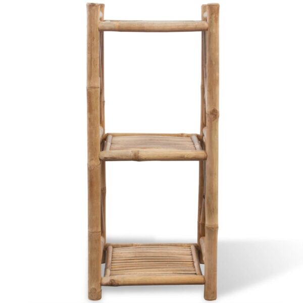 vidaXL 3-Tier Square Bamboo Shelf - Image 2