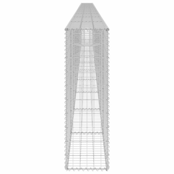 vidaXL Gabion Wall with Covers Galvanised Steel 900x30x100 cm - Image 5