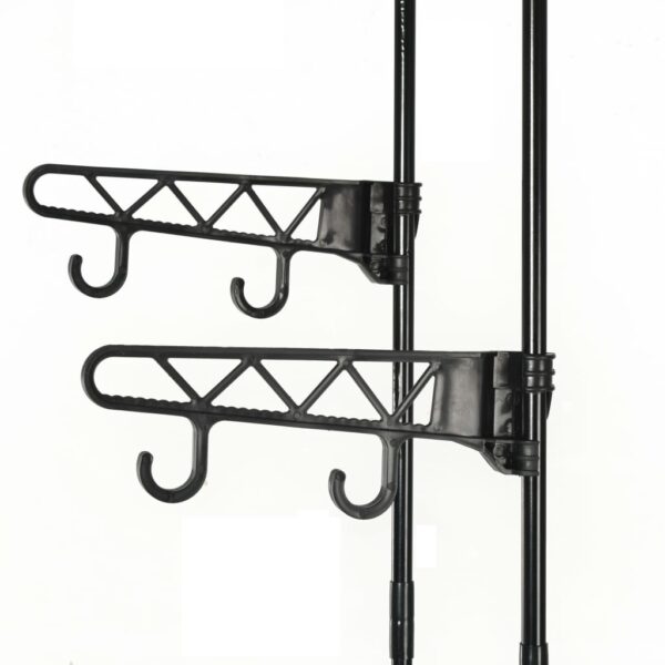 vidaXL Clothes Rack Steel and Non-woven Fabric 55x28.5x175 cm Black - Image 4