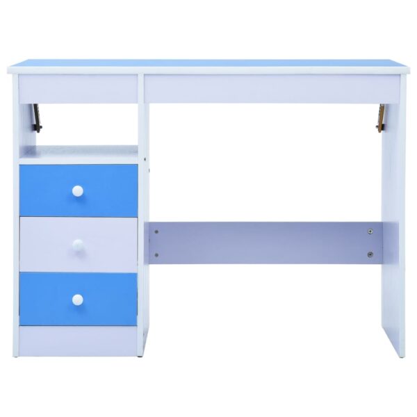 vidaXL Children Drawing Study Desk Tiltable Blue and White - Image 4