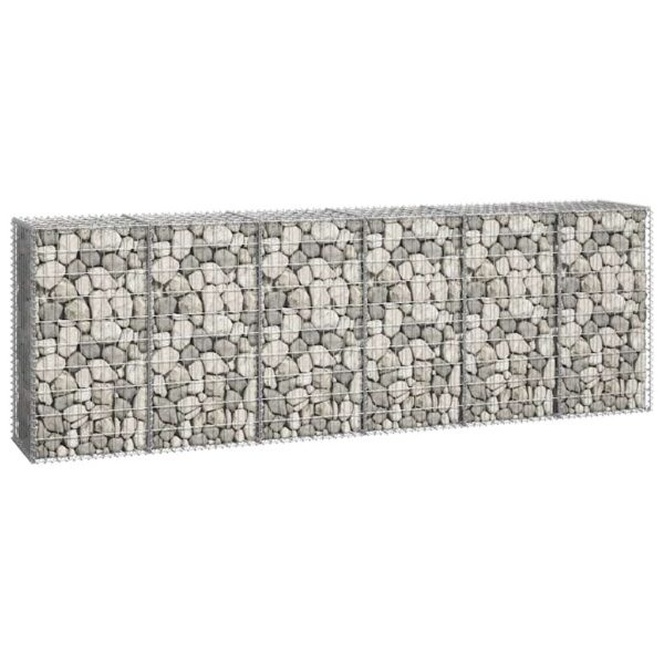 vidaXL Gabion Wall with Covers Galvanised Steel 300x50x100 cm - Image 4