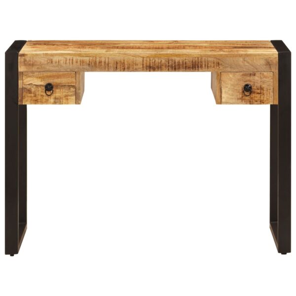 vidaXL Desk with 2 Drawers 110x50x77 cm Solid Mango Wood - Image 2