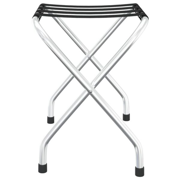 vidaXL Luggage Rack Black and Silver 56x40x49 cm - Image 4