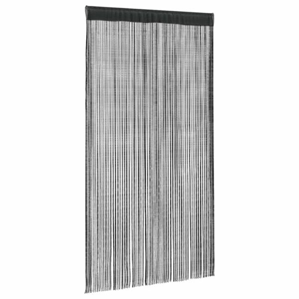 vidaXL String Curtains 2 pcs 140x250 cm Black - Image 2
