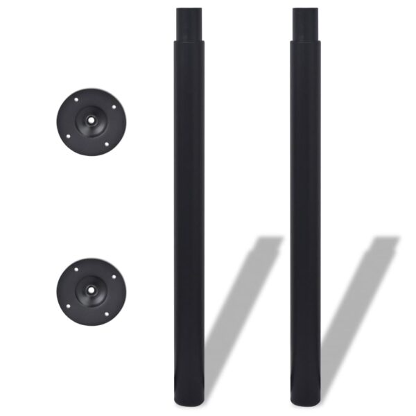 vidaXL Telescopic Table Legs 4 pcs Black 710 mm-1100 mm - Image 3