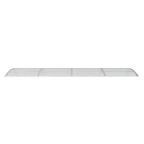 vidaXL Door Canopy Grey and Transparent 350x80 cm Polycarbonate - Image 4