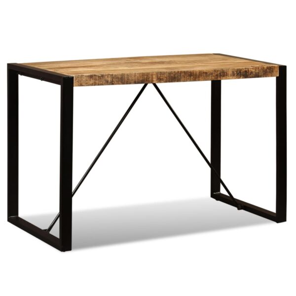 vidaXL Dining Table Solid Rough Mango Wood 120 cm - Image 7