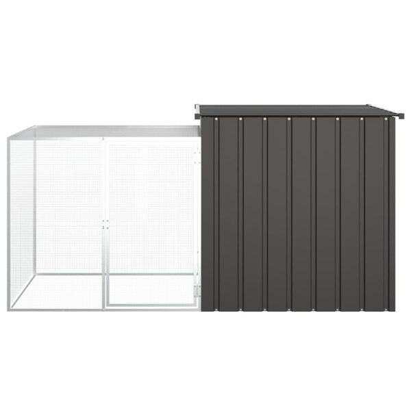 vidaXL Chicken Cage Anthracite 200x91x100 cm Galvanised Steel - Image 3