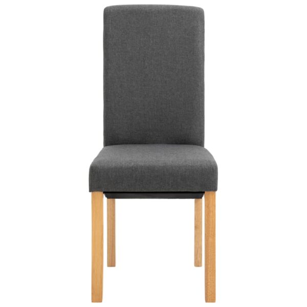 vidaXL Dining Chairs 2 pcs Grey Fabric - Image 4