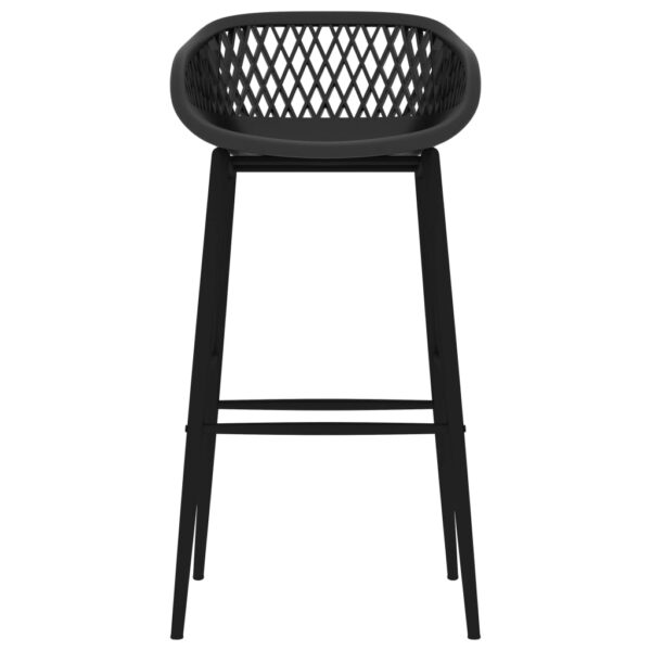 vidaXL Bar Chairs 4 pcs Black - Image 3