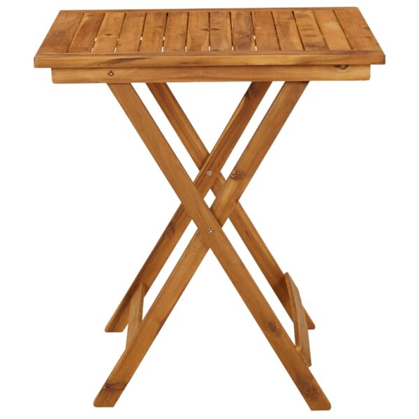 vidaXL 3 Piece Folding Garden Dining Set Solid Acacia Wood - Image 4