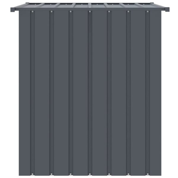 vidaXL Dog House with Roof Black 110x103x109 cm Galvanised Steel - Image 4