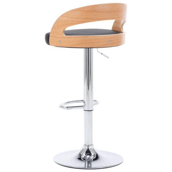 vidaXL Bar Stools 2 pcs Black Faux Leather and Bentwood - Image 7