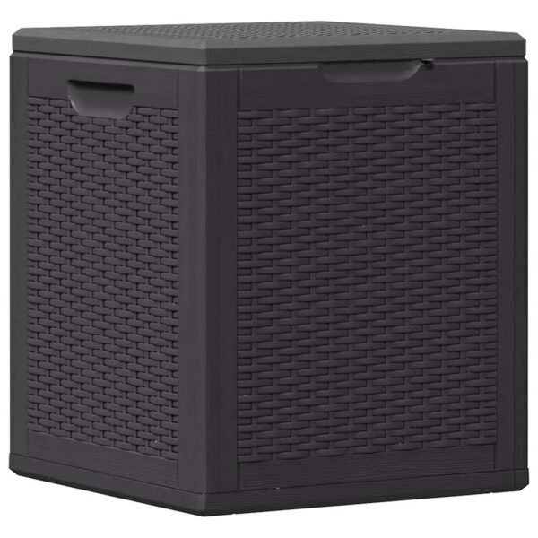 vidaXL Garden Storage Box 90L Black PP Rattan - Image 2