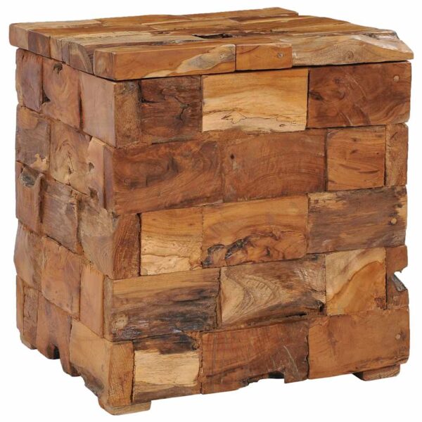 vidaXL Storage Stool Solid Teak Wood - Image 12