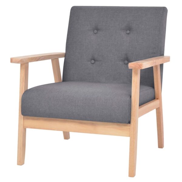 vidaXL Armchair Dark Grey Fabric - Image 1