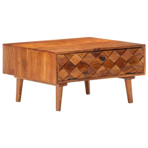 vidaXL Coffee Table 68x68x38 cm Solid Acacia Wood - Image 8