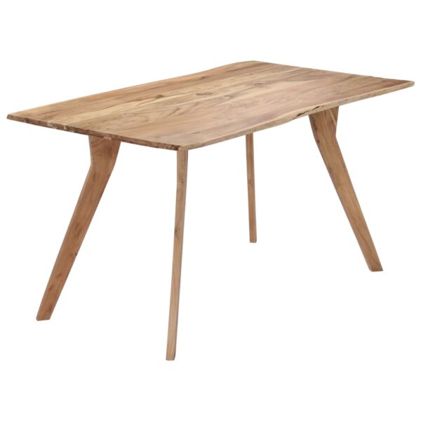 vidaXL Dining Table 140x80x76 cm Solid Acacia Wood - Image 1