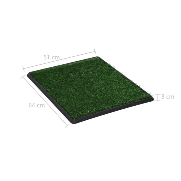 vidaXL Pet Toilet with Tray & Faux Turf Green 64x51x3 cm WC - Image 9