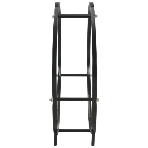 vidaXL Firewood Rack Black 70x20x70 cm Steel - Image 4