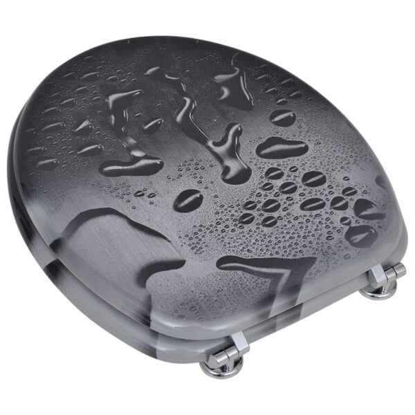vidaXL Toilet Seats with Lids 2 pcs MDF Water - Image 4