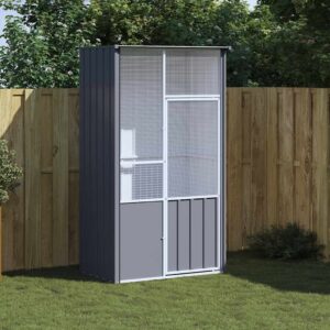 vidaXL Bird Cage Anthracite 115x78x200 cm Galvanised Steel