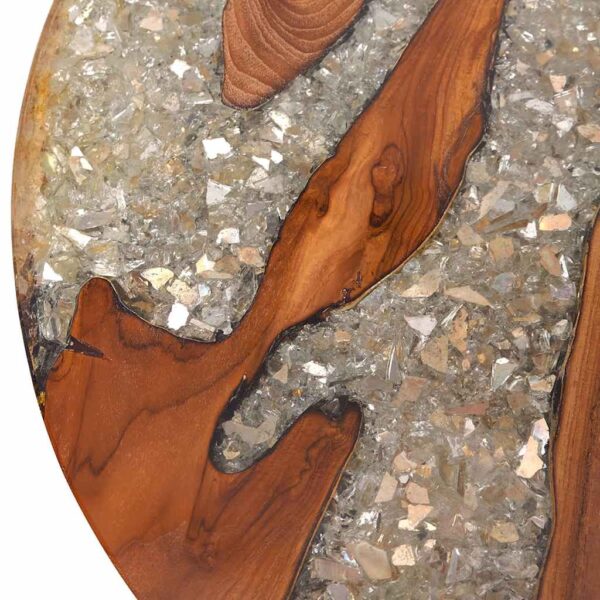 vidaXL Coffee Table Teak Resin 60 cm - Image 8