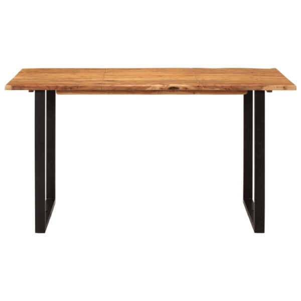 vidaXL Dining Table 140x70x76 cm Solid Acacia Wood - Image 2