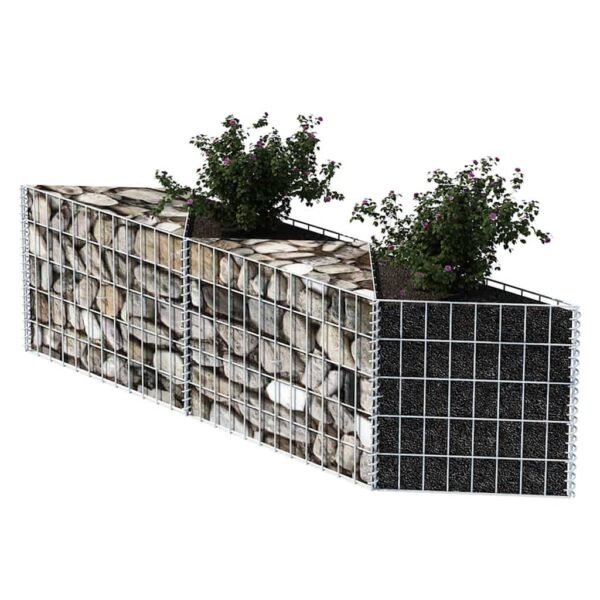 vidaXL Gabion Basket Galvanised Steel 120x30x50 cm - Image 3