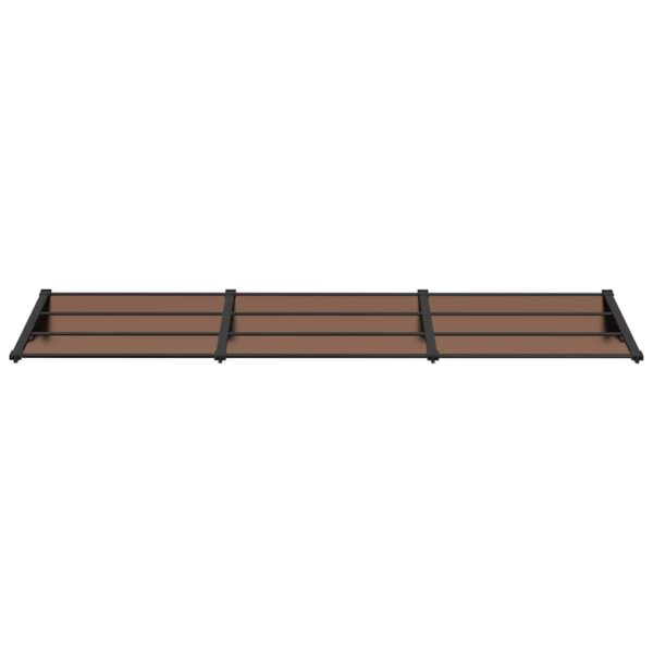 vidaXL Door Canopy Black 297.5x90 cm Polycarbonate - Image 3