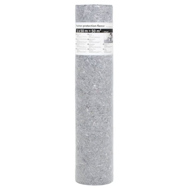 vidaXL Non-slip Painter Fleece 2 pcs 50 m 280 g/m² Grey - Image 3