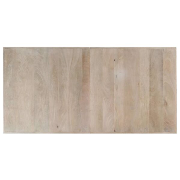 vidaXL Dining Table 140x70x75 cm Solid Bleached Mango Wood - Image 6