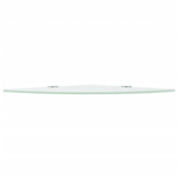 vidaXL Corner Shelf with Chrome Supports Glass White 25x25 cm - Image 3